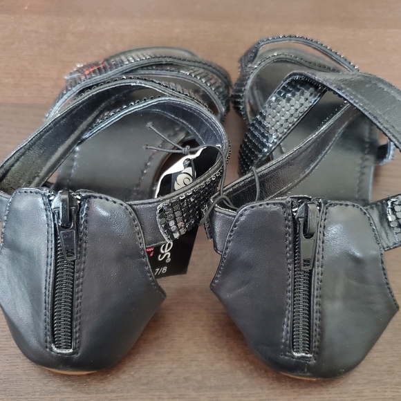 NEW Chatties sparkly sandals 7/8 black - Picture 2 of 5